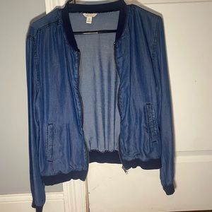Navy Bomber Jacket, Size : Medium